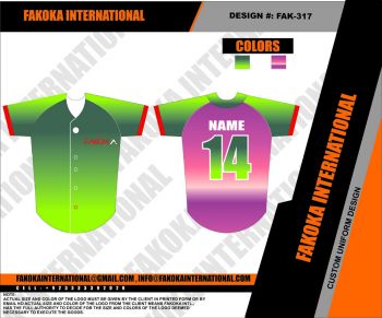 Red Green Baseball Jersey